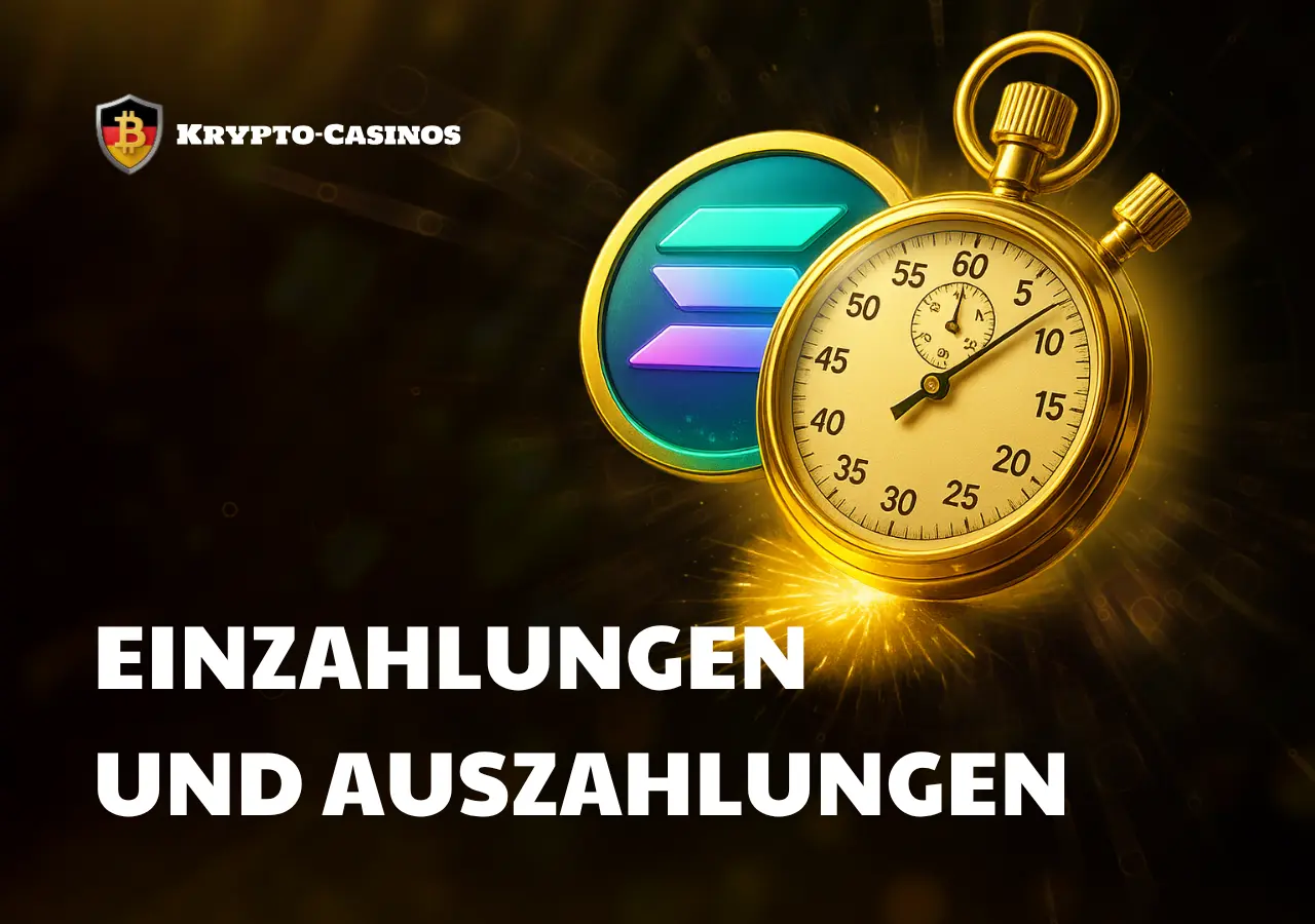 Einzahlungen und Auszahlungen in Solana Casinos erfolgen blitzschnell und sicher.